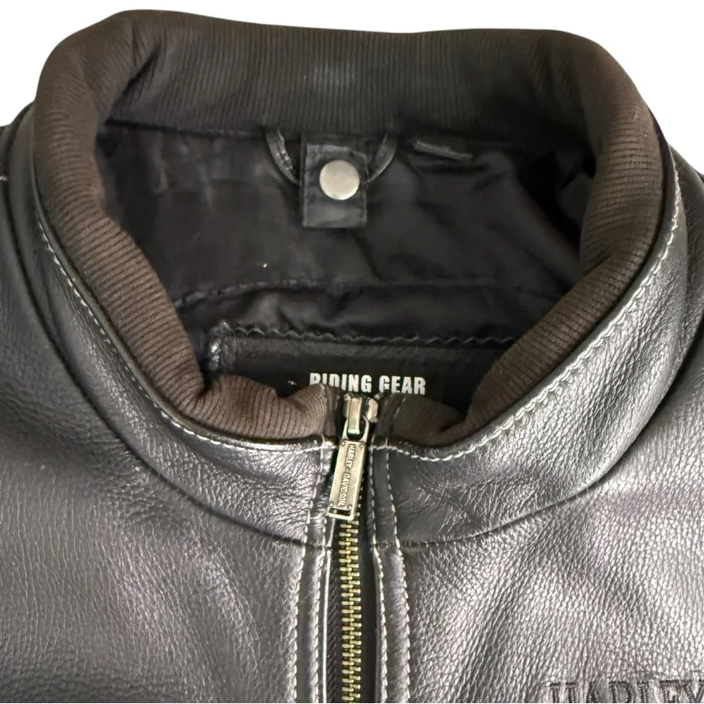 Harley-Davidson Men’s Black Leather Motorcycle 3-in-1 Biker Jacket - No Liner